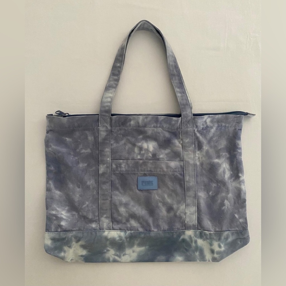 VS Pink | Sky Blue Tie-Dye Canvas Tote